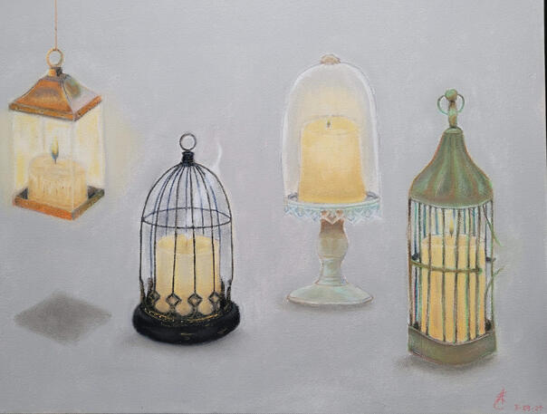 Chalk Pastels on Canvas, 18 x 24