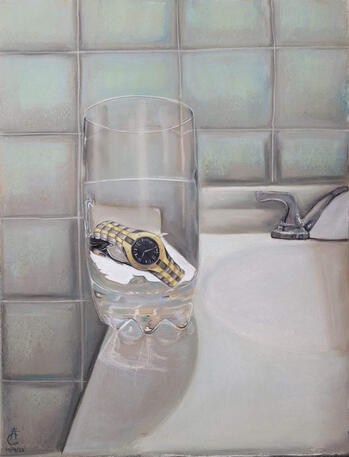 Chalk Pastel on Grey Paper, 18 x 23