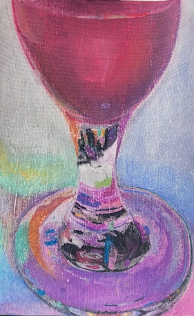 Postcard #99 chalk pastels on a 4x6 postcard