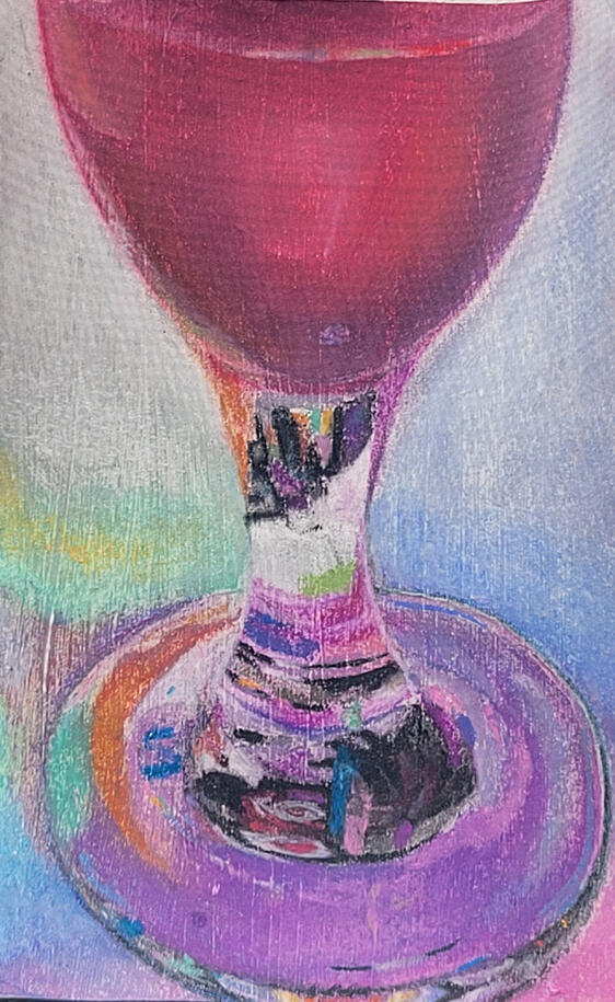 Postcard #99 chalk pastels on a 4x6 postcard