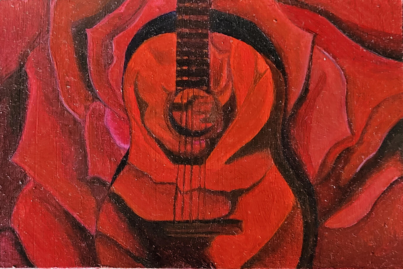 Postcard #326 oil paint on a 3x5 postcard